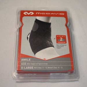 NEW - Large McDavid 432 Level 2 Compression Ankle Support Sleeve, Adult XL