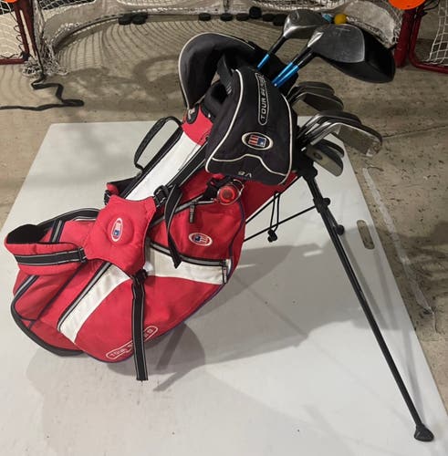 Used Junior Right Handed US Kids Tour Series V5 57" (GREEN) Clubs (Full Set) 10 Pieces