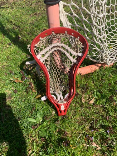 Brine Clutch Elite X Red Lacrosse Head - With Hero 3.0 White And Black Mesh