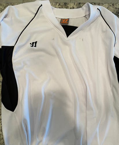 Retro Warrior W Logo Goalie Cut white practice jersey