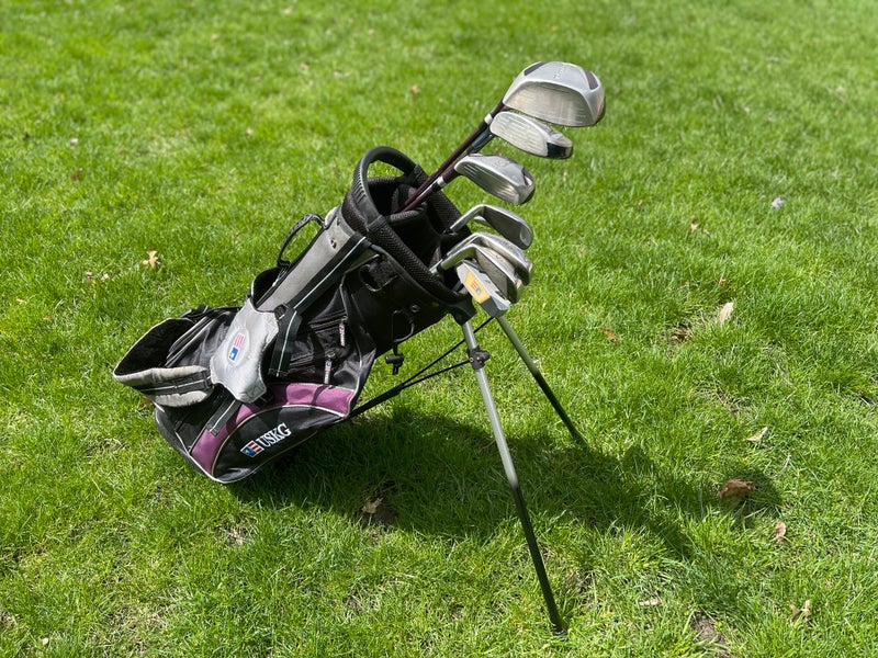 Used Junior Right Handed US Kids UL 54" (PURPLE) Clubs (Full Set) Regular Flex - 8 Pieces