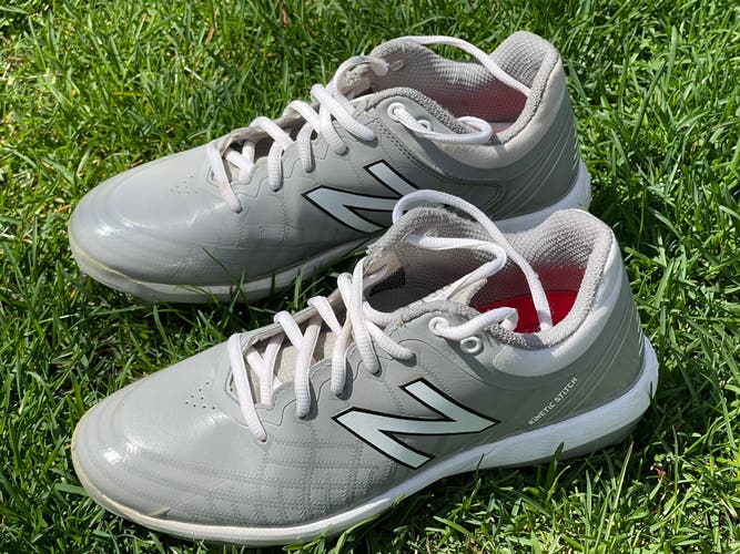 GRAY Adult Men's Used Size 8.0 (Women's 9.0) METAL CLEATS - New Balance 4040v5
