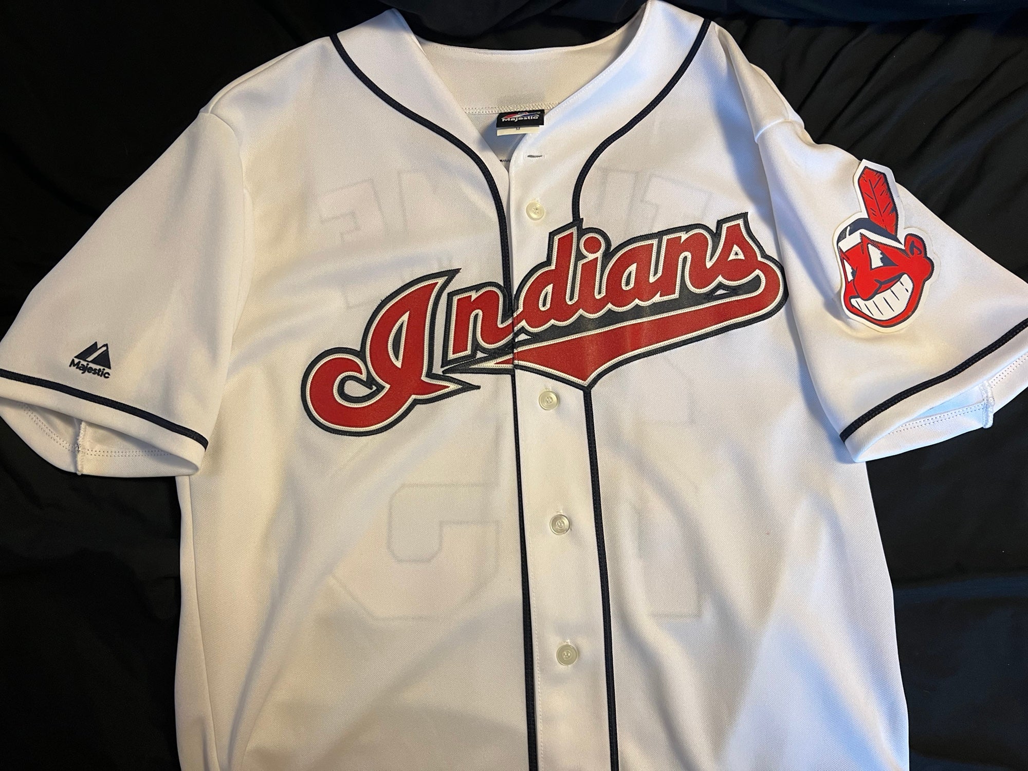 Majestic Cleveland Indians Baseball Jersey Youth Size Medium 