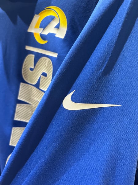 Los Angeles Rams Nike Dri-Fit Team Apparel Hoodie (Large - Blue
