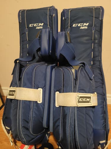 Used 35" CCM Premier II Pro Goalie Leg Pads
