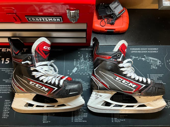 CCM JetSpeed FT2 Hockey Skates Size 10 D Tuuks With Step Steel