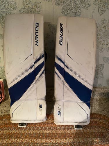 Used 28" Bauer Supreme S27 Goalie Leg Pads Pro Stock