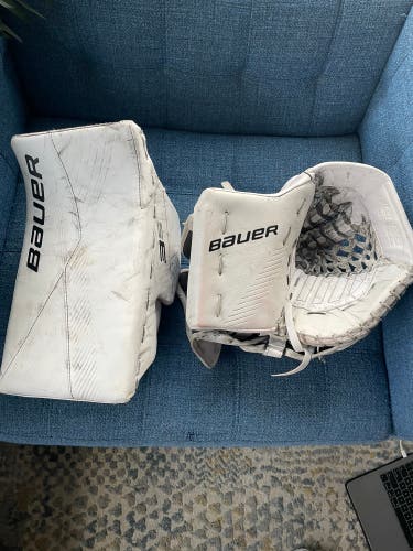 Bauer Ultrasonic Goalie Glove and Bauer 3s Blocker Set