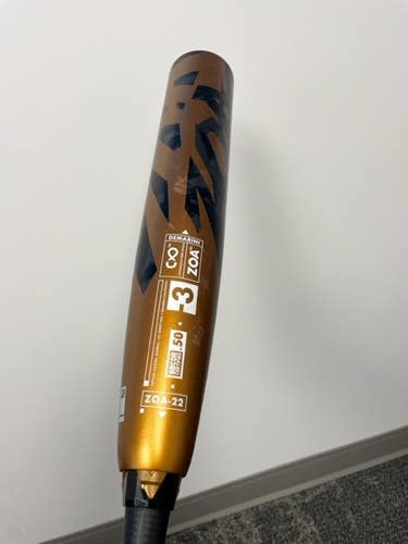 Used BBCOR Certified 2022 DeMarini Composite Zoa Bat (-3) 28 oz 31"