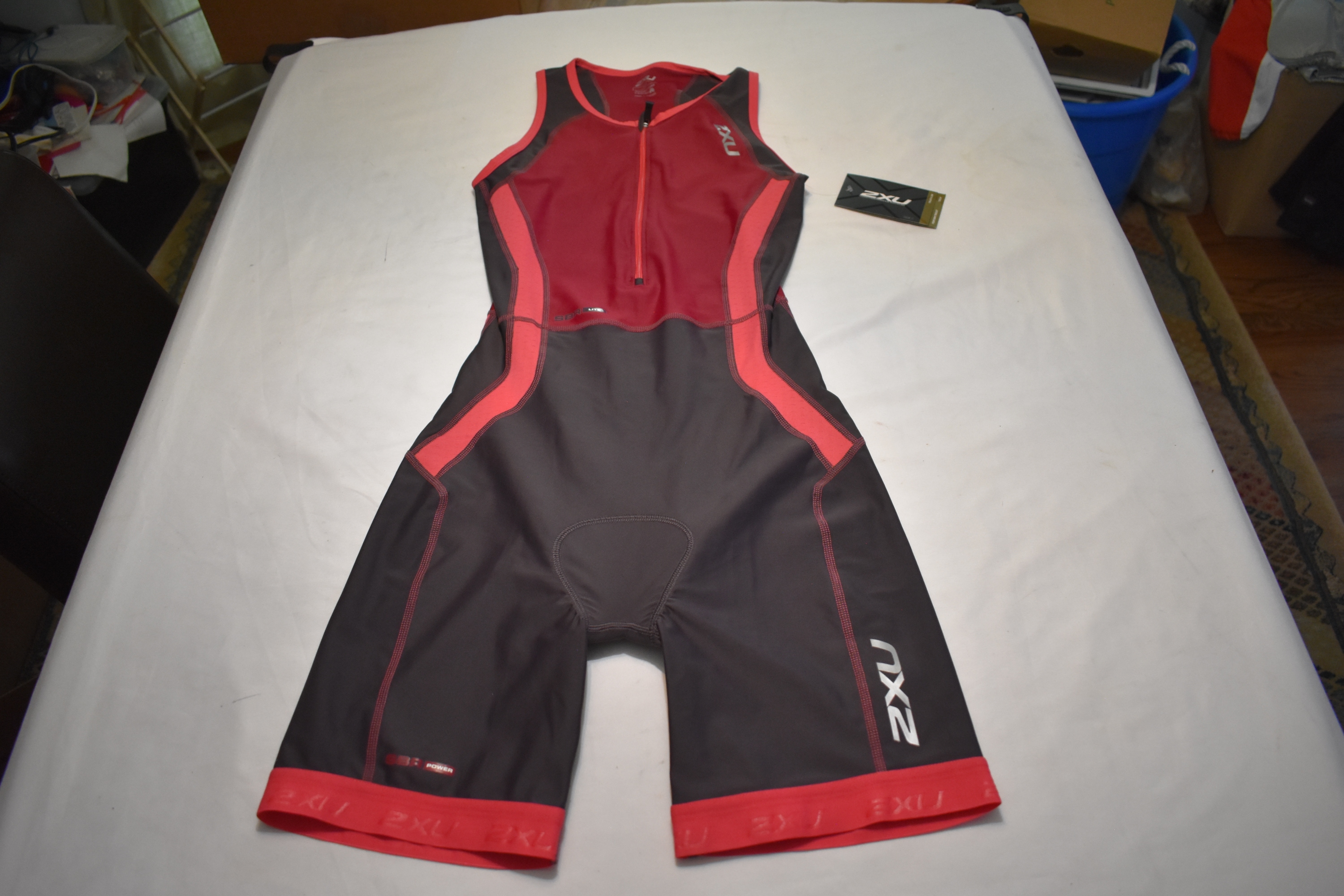 NEW - 2XU Triathlon Tech Performance Suit, Black/Red, Adult Small - With Tags!