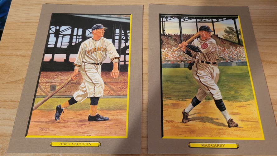 Great Moments Arky Vaughan And Max Carey Cards