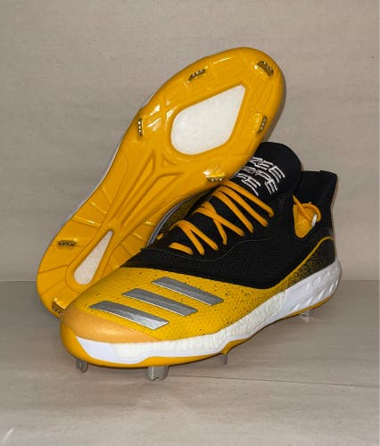 Yellow New Metal Adidas Icon V Boost Baseball Cleat
