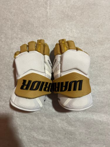 New White Warrior Covert Pro QRL Pro Stock Gloves Vegas Golden Knights Tuch 15” Extended Cuff