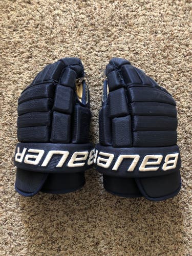 Navy Bauer 15" Pro Team Gloves