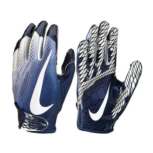 NWT nike vapor knit Men's small Football skill Gloves Navy/White