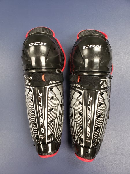 Used CCM JetSpeed FT350 Shin Pads Junior 12"