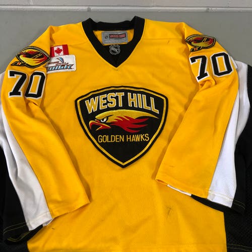 West Hill Golden Hawks goalie game jersey