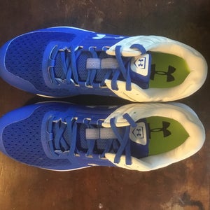 Blue Adult Men's New Size 11 (Women's 12) Metal Under Armour Low Cut Yard