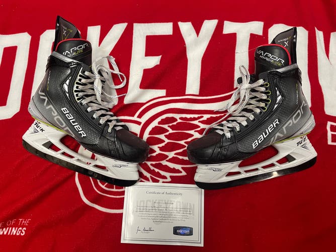 Suter Bauer Vapor Hyperlite Pro Stock Hockey Skates Black Tydan Steel 7.5 Fit 1 Made Canada