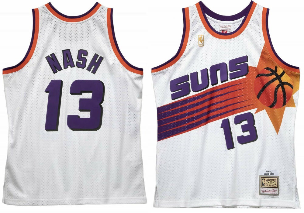 Men's Phoenix Suns Steve Nash Mitchell & Ness White Big & Tall Hardwood  Classics 1996/97