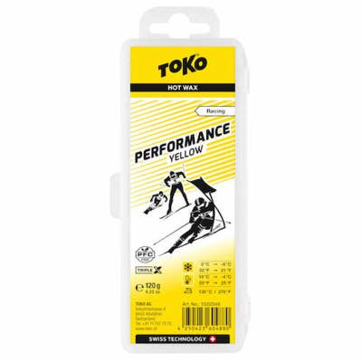 Toko Performance Ski and Snowboard Hot Wax 120g Yellow - Fluoro Free Racing Wax