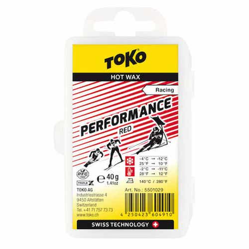 Toko Performance Ski and Snowboard Hot Wax 40g Red - Fluoro Free Racing Wax