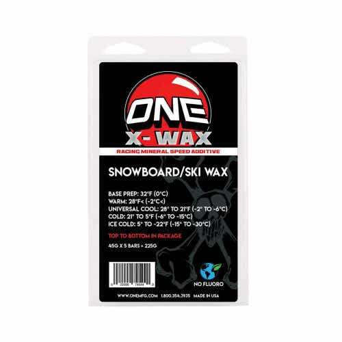 One MFG X-Wax Snowboard and Ski Wax Mineral Formula 225G 5-Pack