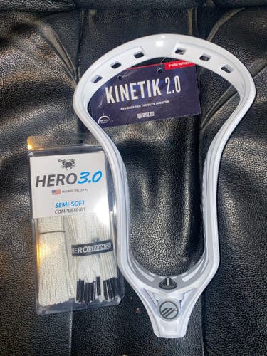 New!! Maverik Unstrung Kinetik 2.0 Lacrosse Head w Hero 3.0 complete mesh set valued at $35.99