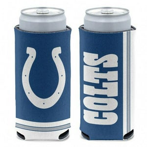 Indianapolis Colts Slim Can Cooler Collapsible Koozie - Two Sided Can Design