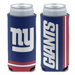 New York Giants Slim Can Cooler Collapsible Koozie - Two Sided Can Design