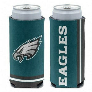 Philadelphia Eagles Slim Can Cooler Collapsible Koozie - Two Sided Can Design