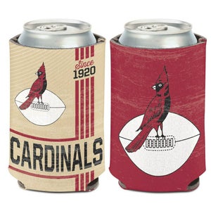 Arizona Cardinals Vintage Design Can Cooler 12oz Collapsible Koozie - Two Sided