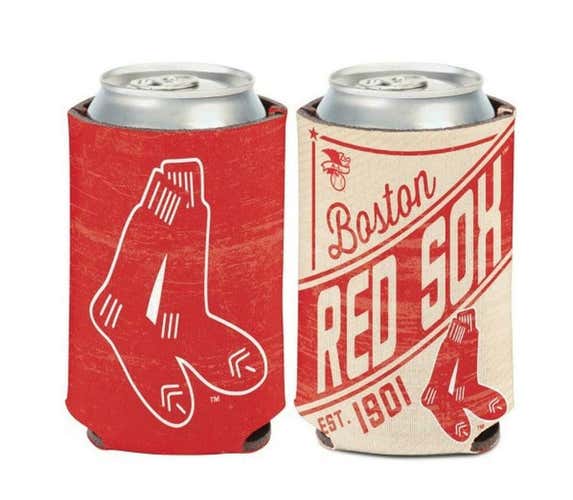 Boston Red Sox Vintage Design Can Cooler 12oz Collapsible Koozie- Two Sided