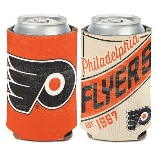 Philadelphia Flyers Vintage Design Can Cooler 12oz Collapsible Koozie Two Sided