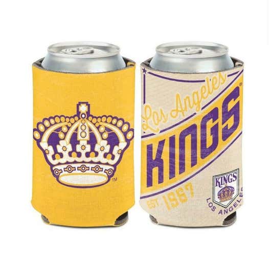 Los Angeles Kings Vintage Design Can Cooler 12oz Collapsible Koozie - Two Sided