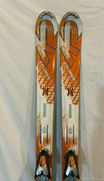 k2 apache skis orange K2 Apache Xplorer 177cm 128-84-112 Partial Twin Skis Marker MX 12.0  Bindings | SidelineSwap