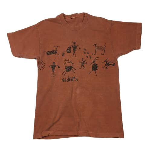 Vintage 90s Sedona Arizona Tourist Souvenir T-Shirt Native American Artwork (L)