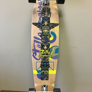 New San Diego Speed Stella 42" Kicktail Tropical Emblem Longboard Skateboard