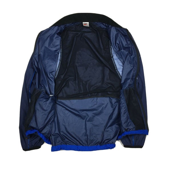 Vintage Y2K Nike Zip Up Nylon Windbreaker Track Jacket Navy Blue
