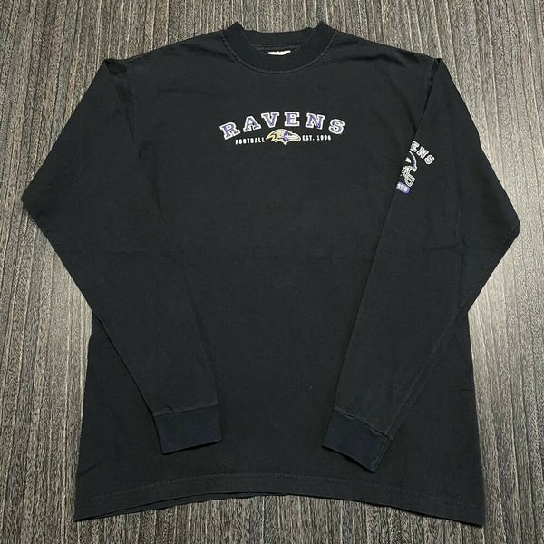 NFL Baltimore Ravens Football LONG SLEEVE T Shirt Mens Sizes Nwt Majestic  White