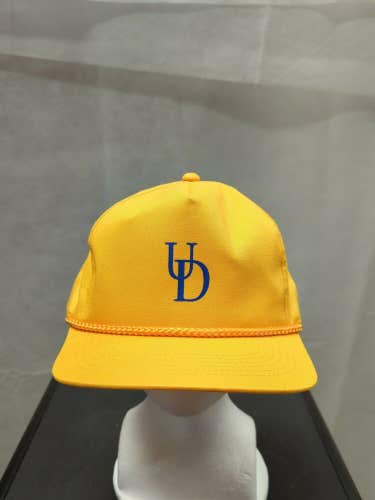 Vintage University Of Delaware Youngan Snapback Hat NCAA Yellow