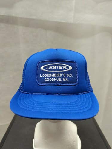 Vintage Lodermeier's Inc Goodhue, MN Mesh Trucker Snapback Patch Hat