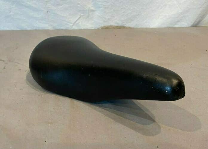 Vintage 1980s San Marco Italy Black Leather Bike Saddle Seat EXCELLENT LOOK