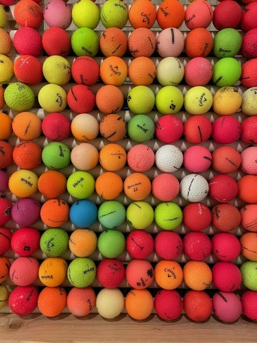 100 Matte Finish Golf Balls - Assorted Brands - 2A