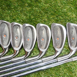 Ping 	Eye 2 Orange 	Iron Set 	Right Handed 	36.5"	Steel Stiff	New Grip Installed