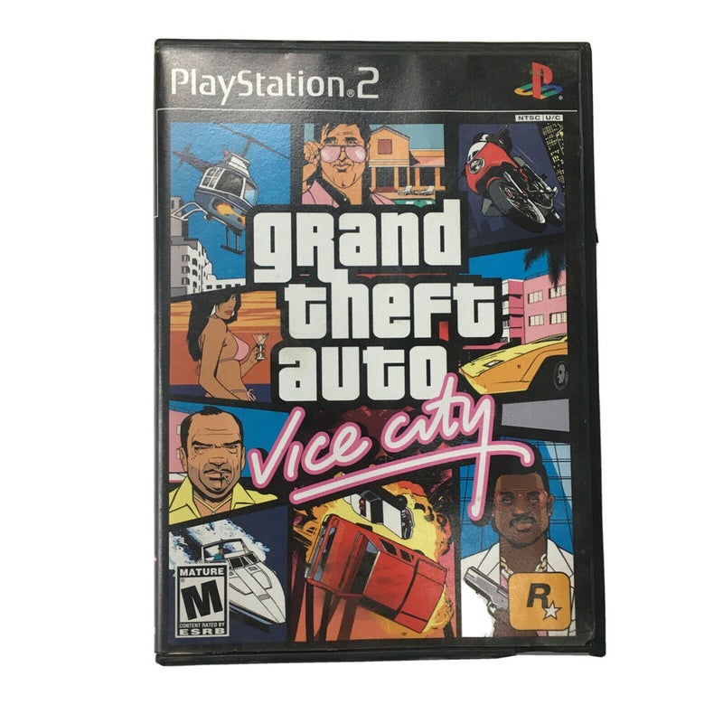 Grand Theft Auto Vice City (Playstation 2, 2002) PS2 Video Game Black Label Case