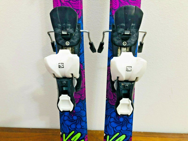 K2 Luv Bug Girls Jr. Rocker Skis Size 124 cm. Salomon L7 Bindings