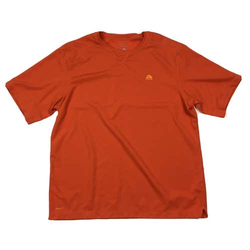 Y2K Nike ACG DriFITDRY Performance Athletic T-Shirt Orange Short Sleeve Men's XL