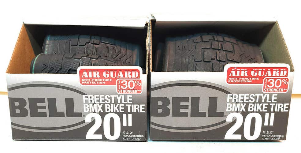 Lot of 2 Bell Freestyle BMX 20" x 2.125" (1.75" - 2.125") Anti Puncture