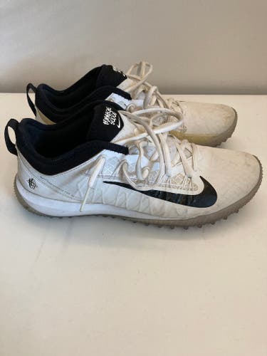 White Adult Used Unisex Size 9.0 (Women's 10) Turf Cleats Nike Alpha Huarache 7 Elite
